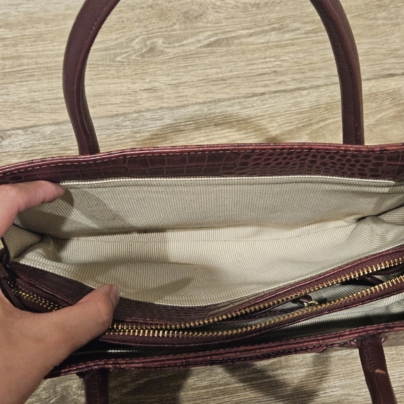 Radley London Croc Embossed Liverpool Multiway Grab Bag Oxblood Red - Picture 14 of 16